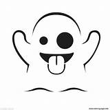 Ghost Coloring Emoji Pages Printable sketch template