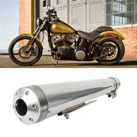 tebru rear muffler pipeuniversal motorcycle rear exhaust pipe stainless steel tail muffler tip