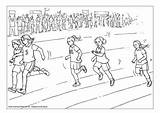 Colouring Sports Girls Sprint Pages Coloring Race Running Drawing Activityvillage Run Color Kids Children Fun sketch template