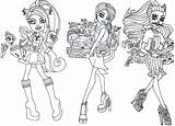 Monster High Coloring Pages Printable Kids Scaris Games Color Print Getcolorings sketch template