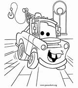 Coloring Mater Cars Disney Tow Pages Printable Mcqueen Lightning Sheet Truck sketch template