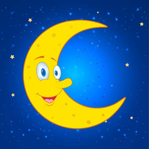 happy crescent moon cartoon design icon smile crescent moon cartoon