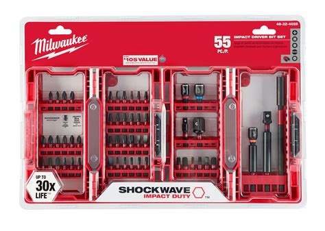 milwaukee    shockwave  piece impact drill  drive set cooper electric