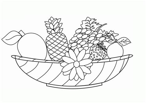 fruit basket coloring pages printable