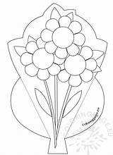 Bouquet Flower Mothers Mother Coloring sketch template