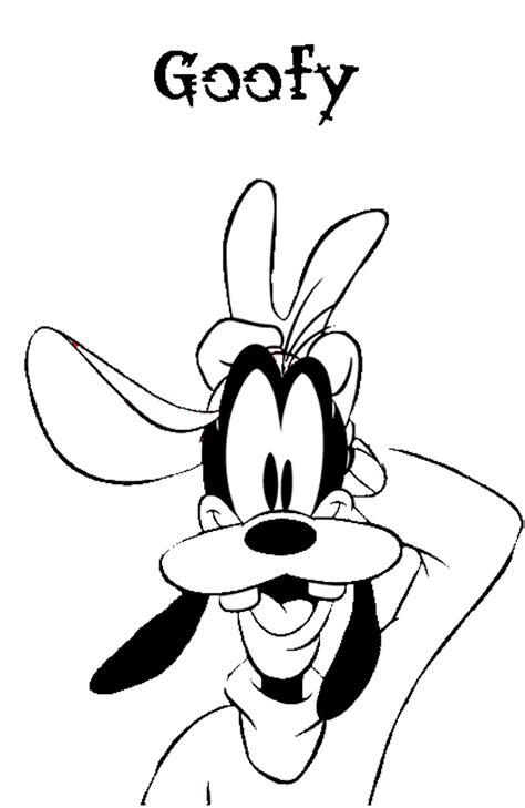 goofy cartoon coloring pages   print