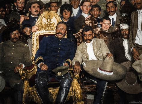 mexican revolutionary leaders francisco pancho villa  emiliano zapata sitting