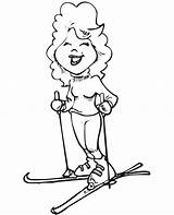 Coloring Skiing Pages Woman Clipart Skier Cartoon Kids Cliparts Police Printable Printactivities Library Print Popular Gif Happy Clip Printables Last sketch template