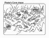 Pirate Maze Puzzles Maps Choose Board Printable Map sketch template