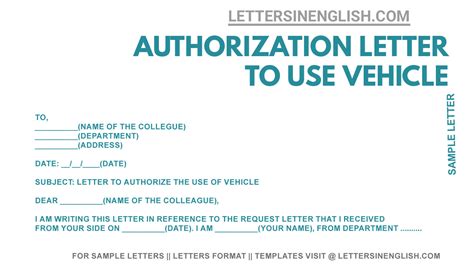 grab authorization letter letter  authorization   vehicle