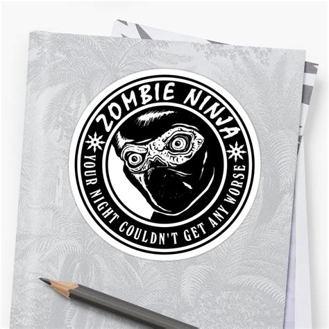 Zombie Ninja Sticker By Zugart Redbubble