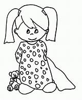 Coloring Baby Pages Girl Print Printable Popular sketch template