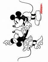 Mickey Coloring Classic Pages Minnie Friends Kissing sketch template