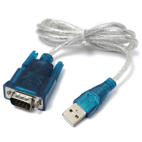 translucent usb  rs serial  pin converter cable adapter alexnldcom