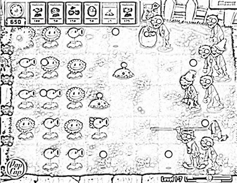plants  zombies coloring page coloring home