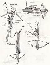 Medieval Crossbow Cocking Archery Swords Daggers Bow Crossbows Mechanisms Various sketch template