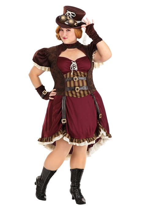size steampunk lady costume