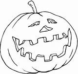 Pumpkin Coloring Pages Pumpkins Print Smiling Halloween Scary Mask sketch template