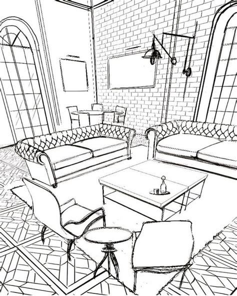 pin  steffany  coloring books interior design drawings furniture
