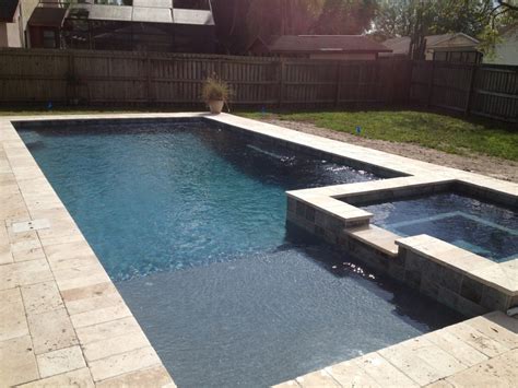 Classic Travertine Pool Coping And Matching Pool Tiles Non