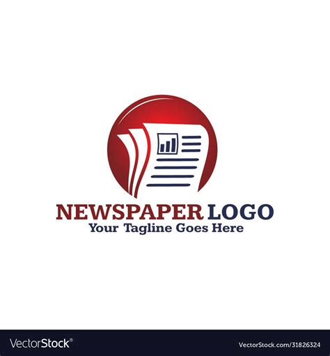 newspaper logo royalty  vector image vectorstock