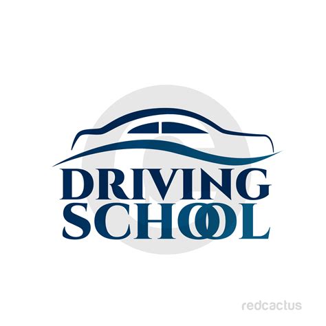 driving school logo red cactus