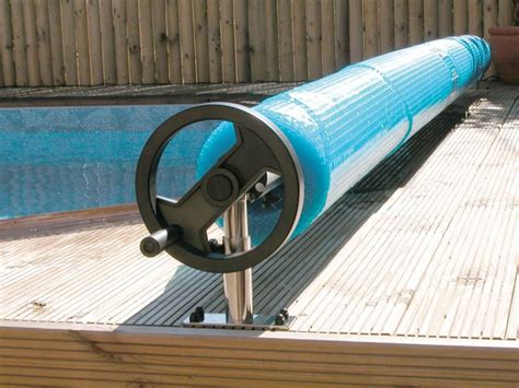 ground swimming pool solar cover reel system