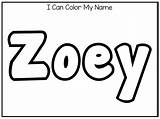 Zoey Tracing sketch template