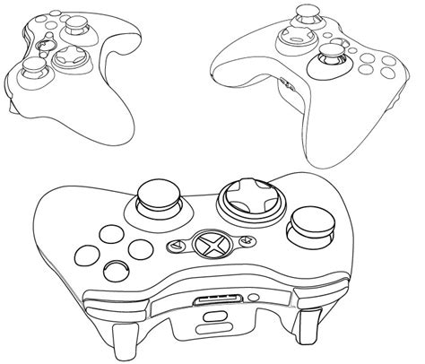 xbox  controller drawing  getdrawings