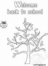 Welcome Back School Coloring Pages Printable Template Color Getcolorings Colorin sketch template