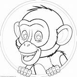 Coloring Chimpanzee Pages Chimp Cute Baby Getdrawings Getcolorings sketch template