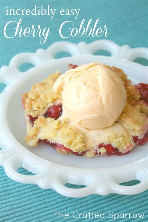 incredibly easy cherry cobbler