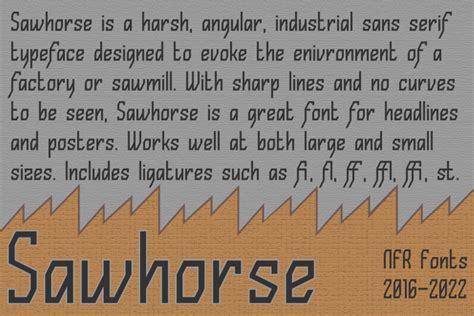 sawhorse font freefontdl