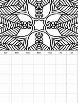 Calendars Months sketch template