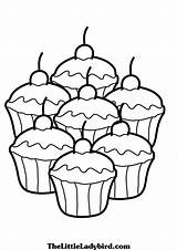 Coloring Pages Pastry Cupcake Printable Color Cake Cup Getcolorings Print sketch template
