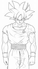 Goku Ultra Instinct Drawing Coloring Pages Line Drawings Getdrawings Lineart sketch template