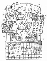 Pages Coloring Embroidery Snowman Patterns Christmas sketch template
