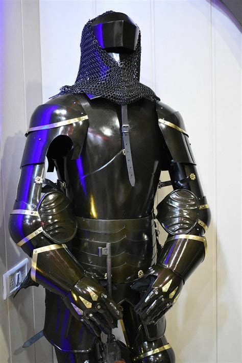 medieval knight black suit  armour combat full body armour etsy