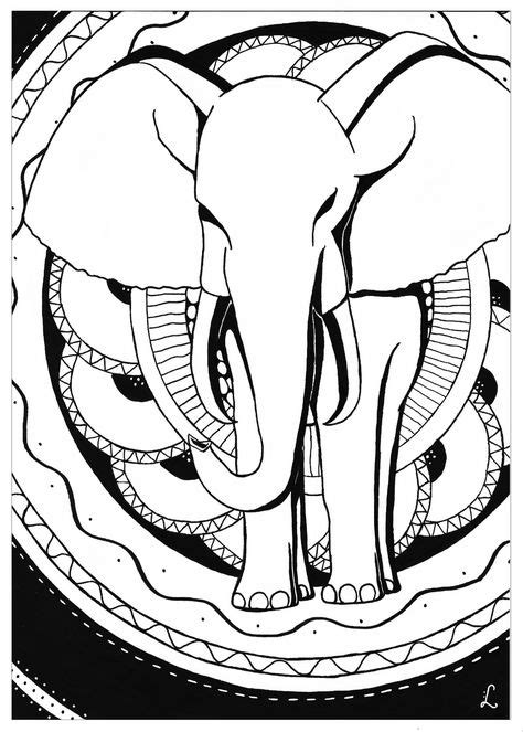 elephants coloring page