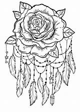 Dream Catcher Coloring Pages Tattoo Printable Colour Adult Choose Board Colouring sketch template