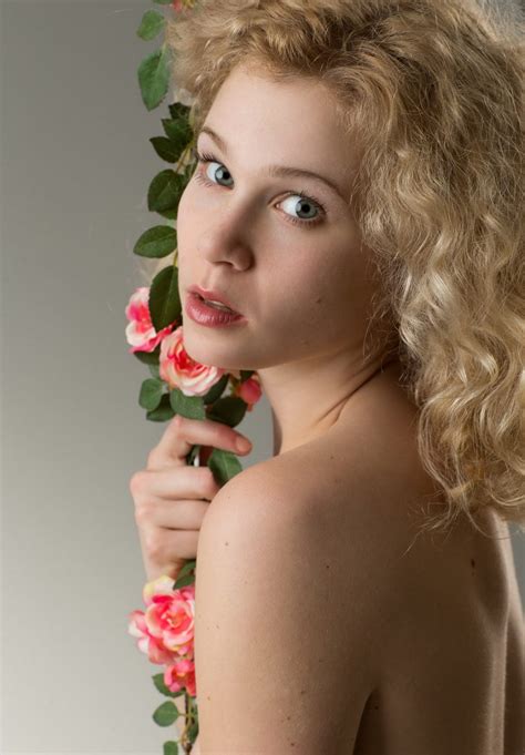 curly blond with a large wreath russian sexy girls