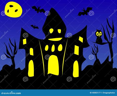 eng halloween  spookhuis stock illustratie illustration  merk