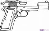 Pistol Drawing Coloring Gun Guns Drawings Simple 9mm Kids Draw Reference Lessons Pages Mm Glock Tattoo Designlooter Choose Board Find sketch template