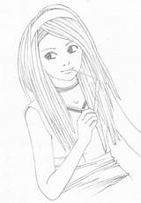 Drawing Girl Simple Pencil Nerdy Girls Realistic Drawings Sketch Cute Beautiful Sketches Getdrawings Deviantart Anime Face Pre04 sketch template