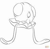 Tentacool Pokemon Coloring Pages Printable Color Colouring Drawing Supercoloring Prints Choose Board Categories sketch template