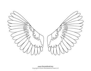 angel wings template tims printables