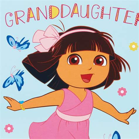 Nickelodeon Dora The Explorer Granddaughter Easter Card With Stickers