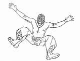 Mysterio Wrestling Opponent Getdrawings Getcolorings sketch template