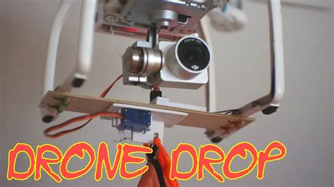 dji phantom drop mechanism  printed drone delivery drops parachute bombs servo youtube