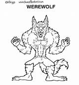 Werewolf Lobo Loup Garou Coloriages Werewolves Getcolorings Colorier sketch template